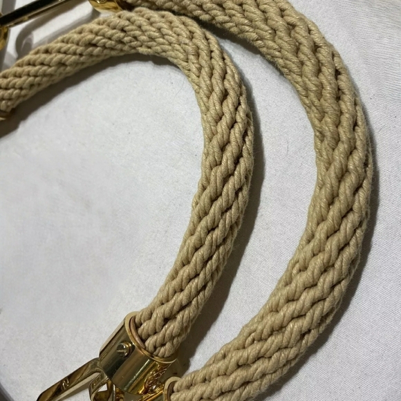 Tory Burch Designer Kerrington Nautical Rope Zig Zag Tote Purse Handbag - Picture 15 of 15